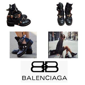 Balenciaga Ceinture Cutout Boots Size EU 38/US 7,5
